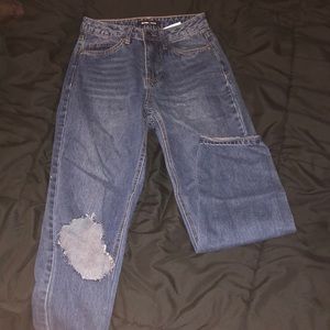 Ripped mom jeans